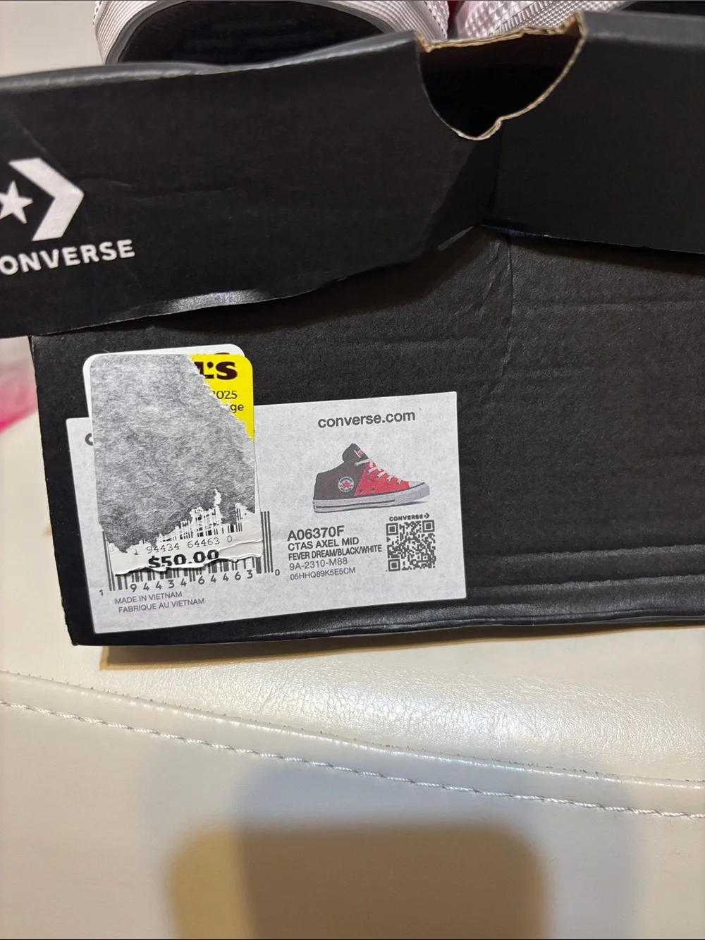 Converse High Top Sneakers in Red and Black